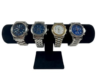 (4) Metal Band Wrist Watches - Includes (2) Lucien Piccard, Swatch & Gruen