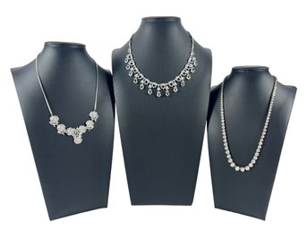 (3) Sterling Silver (.925) Stone/Gem Necklaces