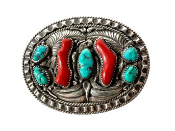 A Navajo Silver Belt Buckle