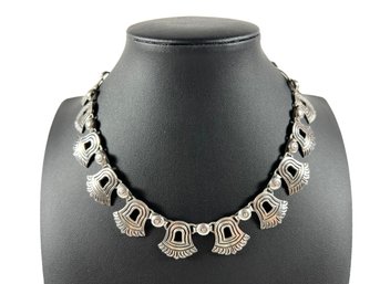 Victoria Taxco Mexican Sterling Silver (.925) Necklace Designed By Ana Nunez Brilanti (56.6 Grams)