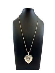 A Vintage Sterling Silver (.925) Heart Shaped Locket