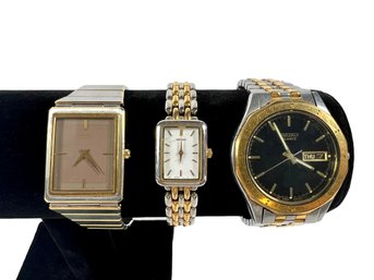 (3) Vintage Seiko Wrist Watches