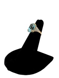 A 14k Gold & 'Blue Topaz' Ring