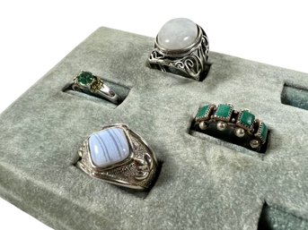 (4) Sterling Silver (.925) Rings