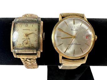 A Mid-century Desta & Benrus Wrist Watch - Expandable Bands