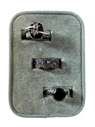 (3) Sterling Silver (.925) Rings