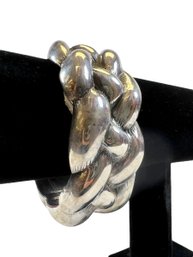 A Thick Sterling Silver (.925) Braided Bracelet (66.7 Grams)