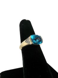 14k Gold & 'Blue Topaz' Ring