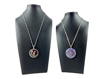 (2) Sterling Silver (.925) Pendant Necklaces