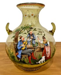 19th C. Hand-Painted Lobmeyr Vase - Vienna Austria