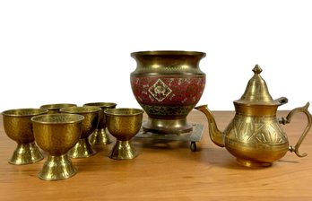 A Grouping Of Indian Brasswares