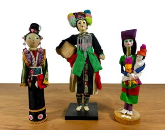 (3) Handmade Dolls From Thailand