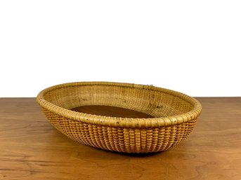 An Oblong Nantucket Basket