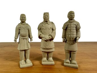 A Grouping Of (3) Terracotta Warrior Figures