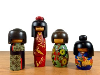 A Grouping Of (4) Kokeshi Dolls - Japan