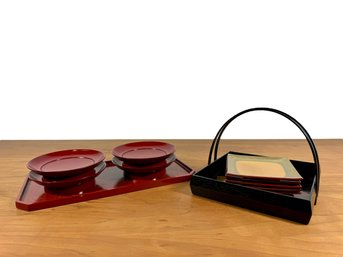 A Grouping Of Lacquerware Items - Japan