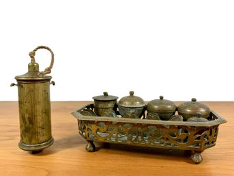 A 'tepak Sirih' Betel Nut & Leaf Cannister Set - Malay