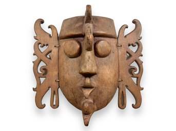 Ironwood Carved Mask - Hinged Ears - Dayak