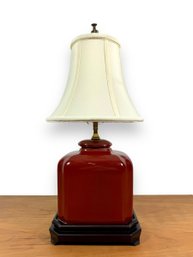 Chinese Red Porcelain Table Lamp