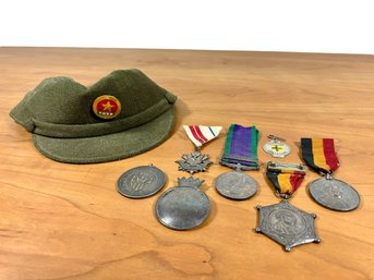 Silver Medals From Sarawak & Vietnamese Army Cap