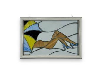 Stained Glass Artwork - 'legs On The Beach'