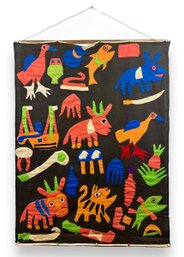 Hand Embroidered Applique Wall Hanging - West Africa