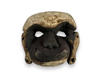 Wood Carved Mask - White Pigment  - Dayak