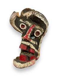 Wood Carved Mask - Red, White & Black Pigments - Dayak