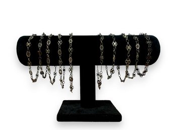 (10) Sterling Silver Chain Bracelets