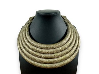 Heavy 19th C. Hmong Torque Necklace