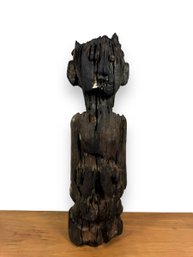 Ironwood Carved Sculpture - Squatting Figure - Dayak