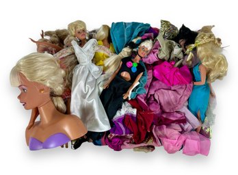 Grouping Of Barbie Dolls & Accessories