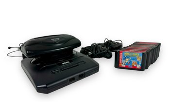 Sega Genesis Game Console, 2 Controllers, 10 Video Games & 32x Converter