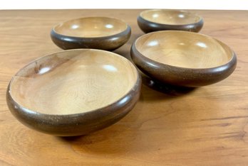 Set Of (4) Wooden Bowls