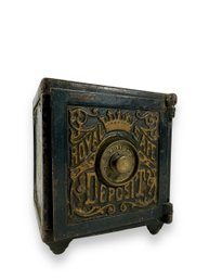 Antique Cast Iron Coin Bank 'Royal Safe Deposit'