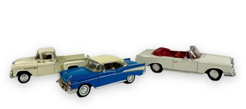 (3) Die-Cast Metal Car Models