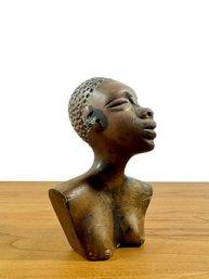 Solid Bronze African Bust