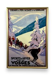 Roger Broders Framed Skiing Poster - 'Sports D'hiver'