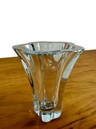 Danish Designer Georg Jensen Heavy Crystal Vase - Signed