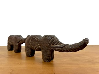 Ironwood Elephant Caravan Sculpture - Africa