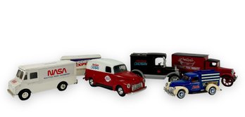 (6) Die-Cast Metal Truck Model Coin Banks