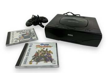 Sega Saturn Console, Controller & (3) Video Games