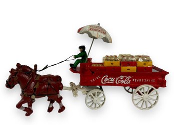 Coca-Cola Cast Iron Horse & Carriage