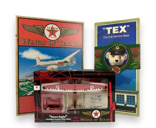 Grouping Of 'Texaco' Toys - Planes & Plush Bear