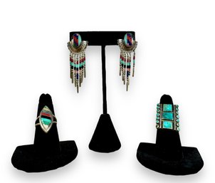 Grouping Of Sterling Silver (.925) Navajo Jewelry