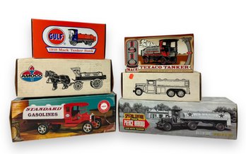 (6) Die-Cast Metal Oil/Gas Tanker Models - Original Boxes