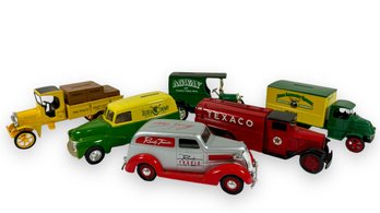 (6) Die-Cast Metal Truck Model Coin Banks