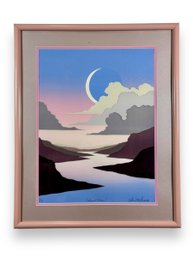 1986 Signed Lithograph - 'Sunset Moon'