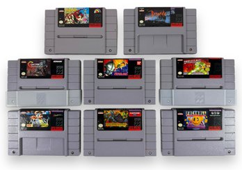 (8) Super Nintendo Video Game Cartridges