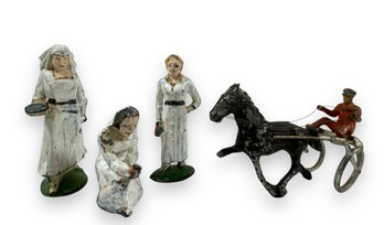 Antique Cast Aluminum Figurines